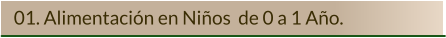 01. Alimentación en Niños  de 0 a 1 Año.