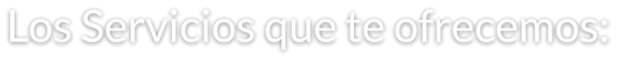 Los Servicios que te ofrecemos: