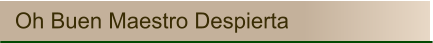 Oh Buen Maestro Despierta